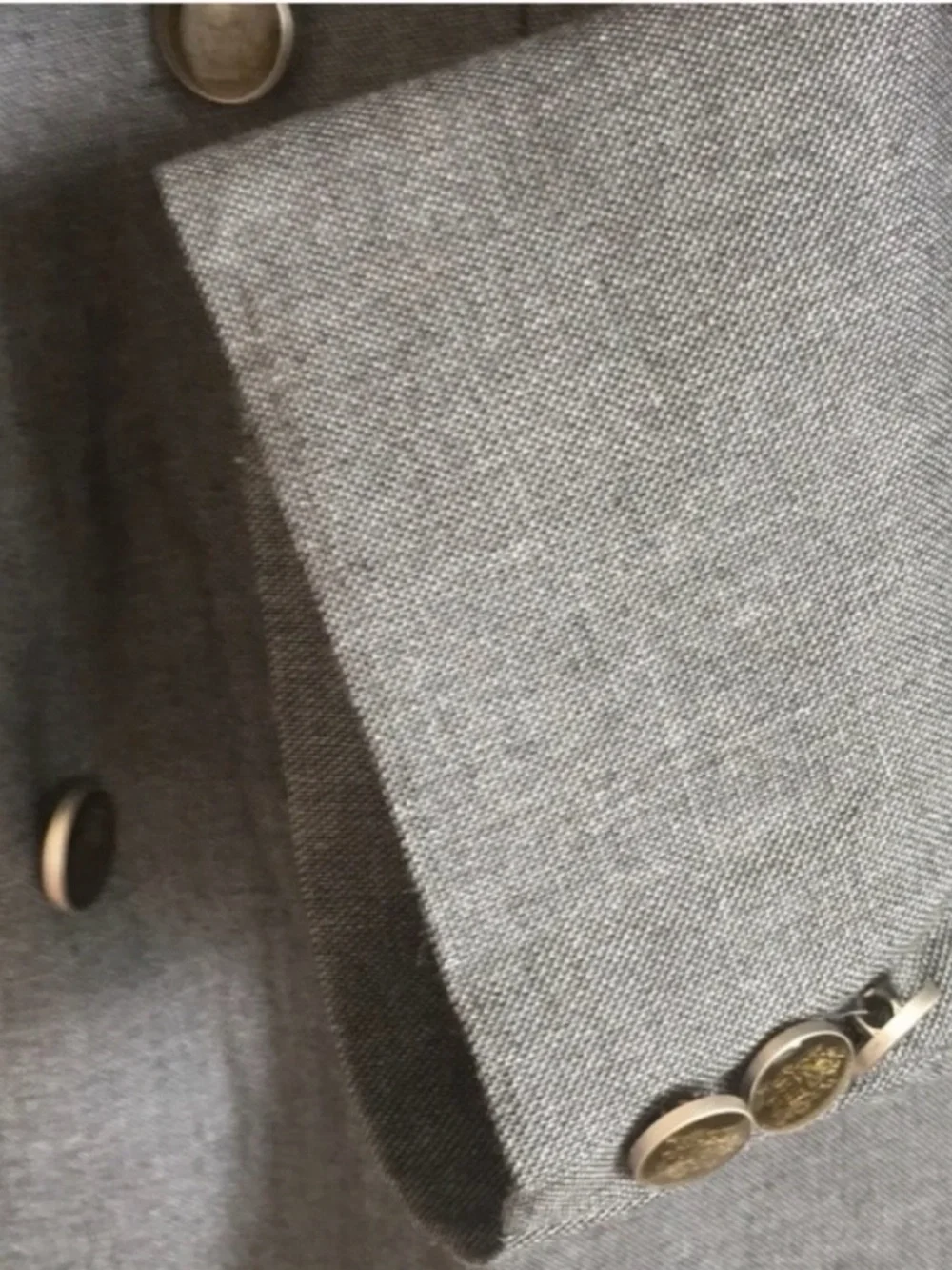 The Lounge Men’s Charcoal Gray Double Breasted Blazer Size XL 42R Sport Coat
